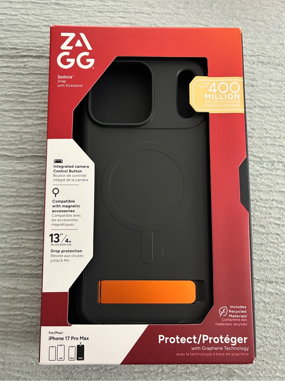 IPHONE 17 PRO MAX - ZAGG SEDONA WITH KICKSTAND - IPHONE CASE
